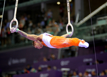 İdman gimnastikası üzrə fərdi çoxnövçülük yarışlarında ölkəmizi kişilər arasında Oleq Stepko təmsil edir. Bakı, Azərbaycan, 18 iyun 2015